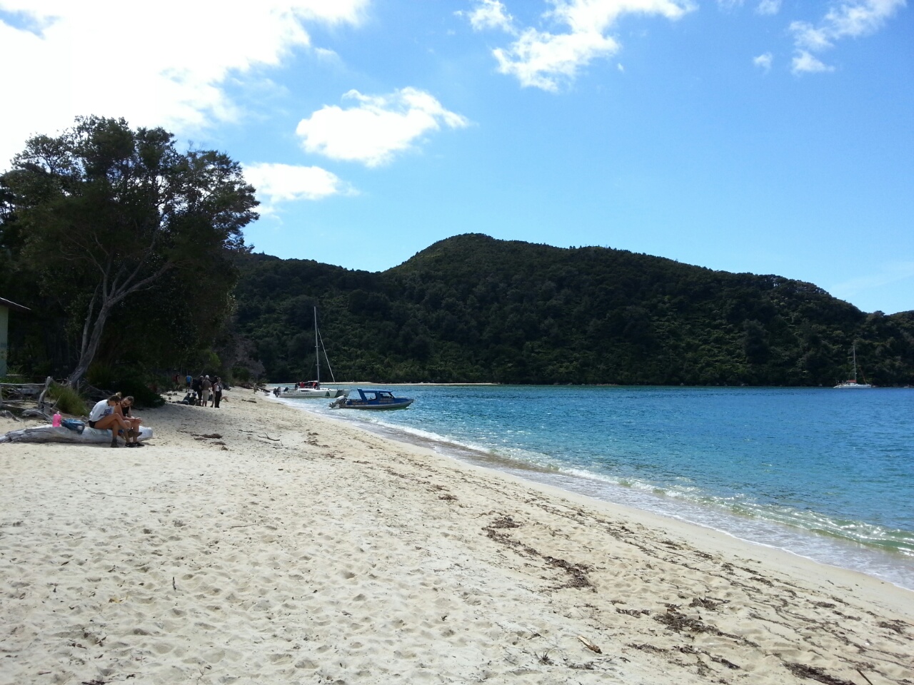 Strand auf Wassertaxi Tour bei Motueka